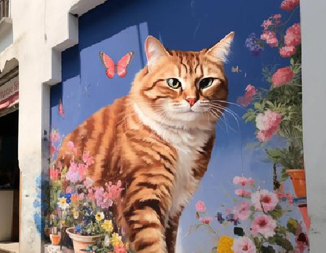 商水自己绘制有个性的手绘墙